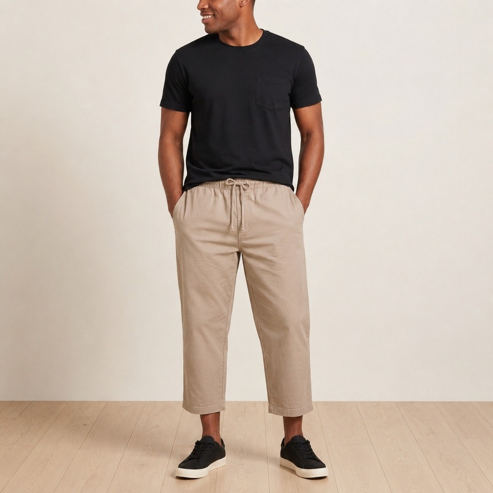 LL Bean Mens Standard Fit Coolmax Stretch Jogger Pants Khaki XL 28 Item 515774